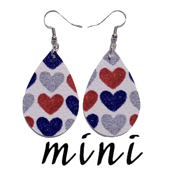 Jewelry - 🖤Pick Any 3 for $12🖤 Mini Faux Leather Teardrop Earrings